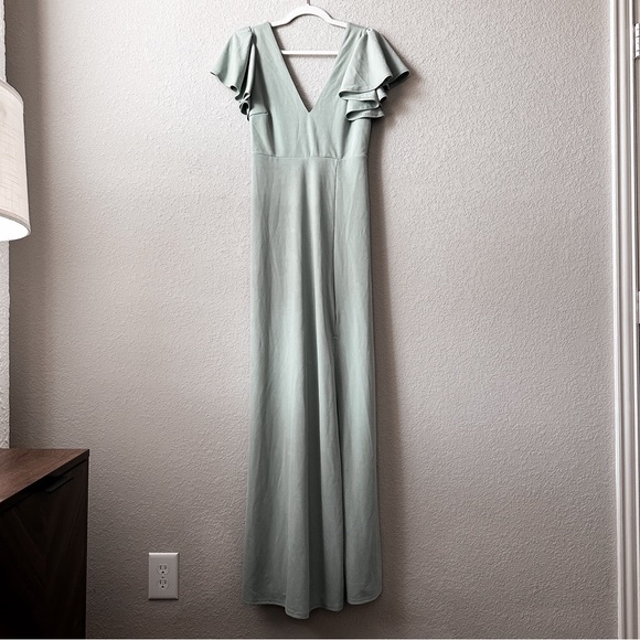 Birdy Grey Hannah Dress in Sage Green Bridesmaid Cocktail Prom - Picture 2 of 5